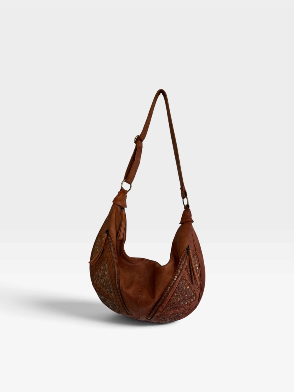 Free People Westside Studded Sling Leather Bag